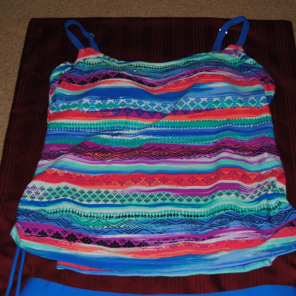 Multi color Tankini Size 14